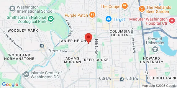 Map of 1660 Columbia Rd NW Washington, DC 20009