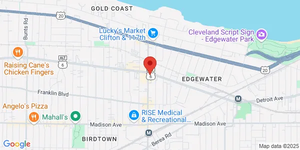 Map of 1407 W 117th St Cleveland, OH 44107