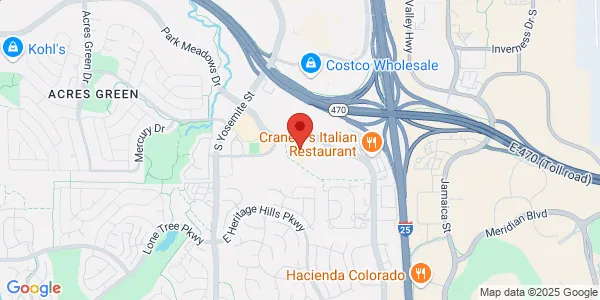 Map of 9548 Park Meadows Dr Lone Tree, CO 80124