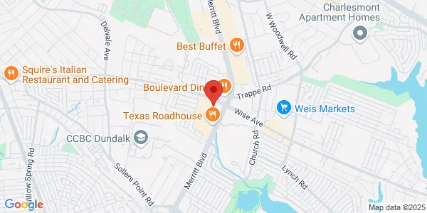 Map of 1730 Merritt Blvd Dundalk, MD 21222