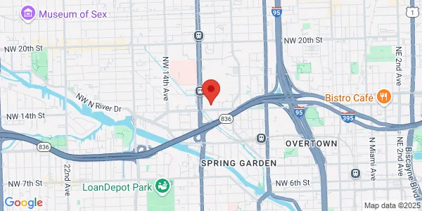 Map of 1115 NW 14th St Miami, FL 33136