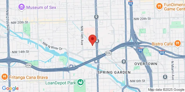 Map of 1400 NW 12th Ave Miami, FL 33136