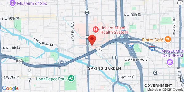 Map of 1150 NW 14th St Ste 507 Miami, FL 33136