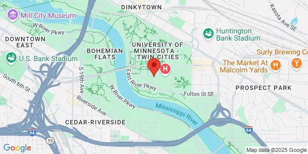 Map of 420 Delaware St SE Minneapolis, MN 55455