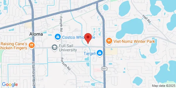 Map of 7251 University Blvd Ste 100 Winter Park, FL 32792
