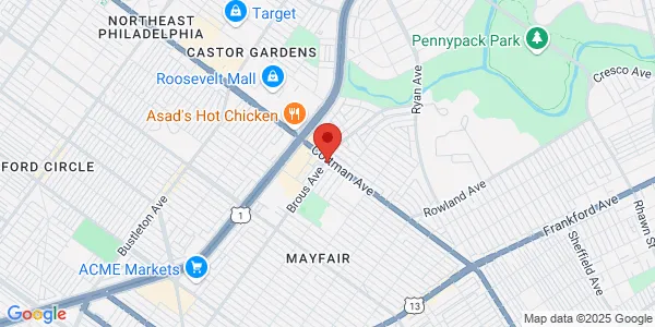 Map of 2900 Cottman Ave Philadelphia, PA 19149