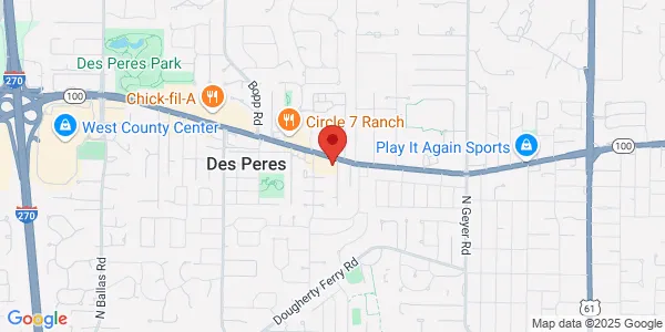 Map of 11648 Manchester Rd Des Peres, MO 63122