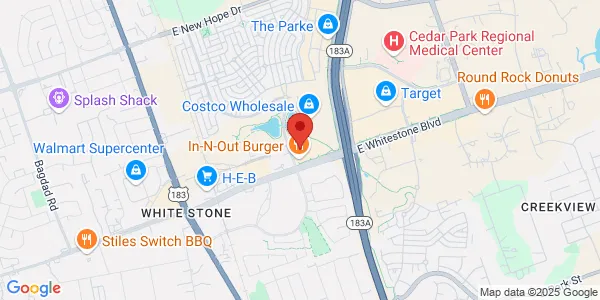 Map of 905 E Whitestone Blvd Ste B Cedar Park, TX 78613