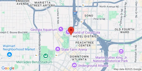 Map of 285 Centennial Olympic Park Dr NW Ste Cu-2A Atlanta, GA 30313