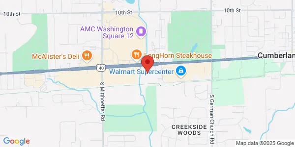 Map of 10409 E Washington St Indianapolis, IN 46229
