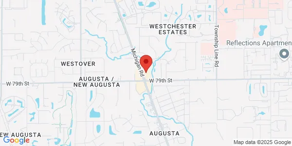 Map of 7911 N Michigan Rd Indianapolis, IN 46268