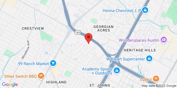 Map of 223 W Anderson Ln Austin, TX 78752