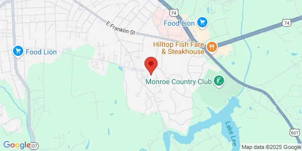 Map of 1328 Patterson St Monroe, NC 28112