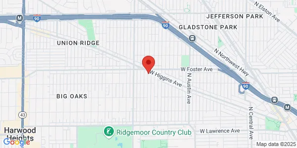 Map of 6259 W Higgins Ave Chicago, IL 60630