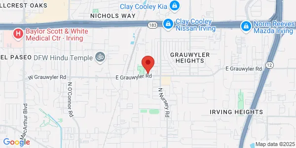 Map of 717 E Grauwyler Rd Ste A Irving, TX 75061