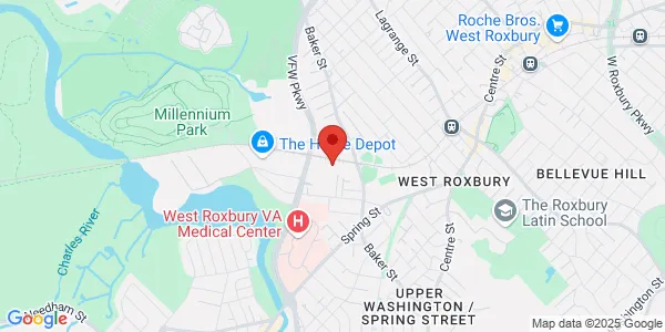 Map of 1208B VFW Pkwy Ste 300 West Roxbury, MA 02132