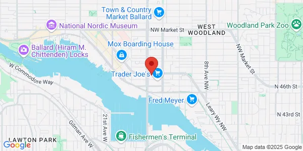 Map of 1455 NW Leary Way Ste 250 Seattle, WA 98107