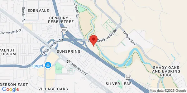 Map of 5855 Silver Creek Valley Place San Jose, CA 95138