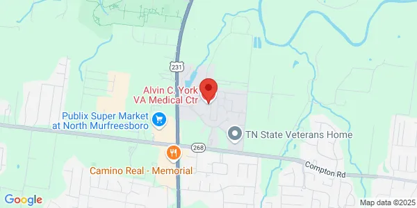 Map of Alvin C York Campus 3400 Lebanon Pike Murfreesboro, TN 37129