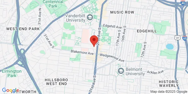 Map of 1500 22nd Ave S Nashville, TN 37232