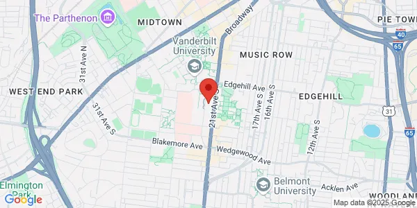 Map of 1215 21st Ave S Nashville, TN 37232
