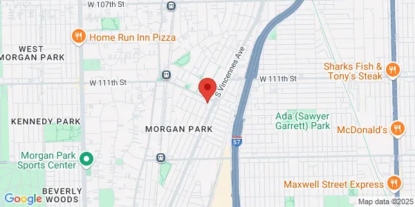 Map of 1701 W Monterey Ave Chicago, IL 60643