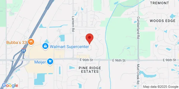 Map of 9016 Glass Chimney Ln Fishers, IN 46037