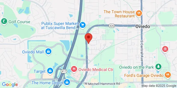 Map of 1000 Executive Dr Ste 8 Oviedo, FL 32765
