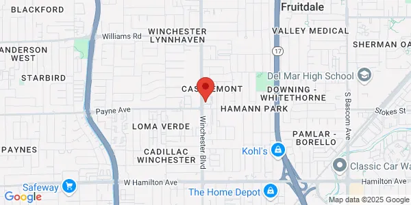 Map of 1270 S Winchester Blvd Ste 102 San Jose, CA 95128