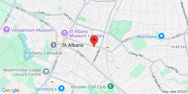 Map of 118 Victoria Street St Albans AL1 3TG United Kingdom
