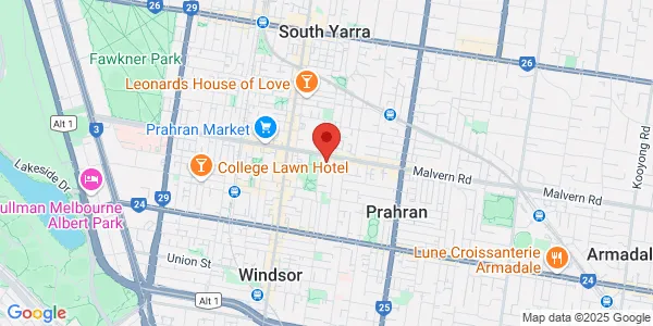 Map of 316 Malvern Rd Prahran Victoria 3181 Australia