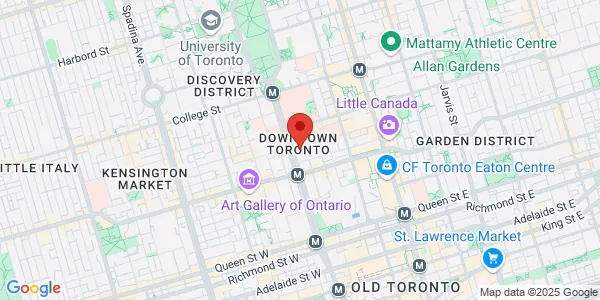 Map of 525 University Avenue Ground Floor Toronto, ON M5G 2L3 Canada