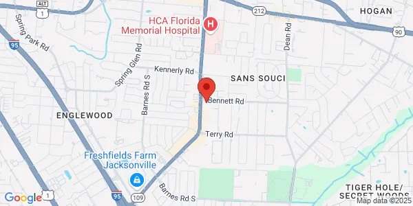 Map of 6028 Bennett Rd Jacksonville, FL 32216