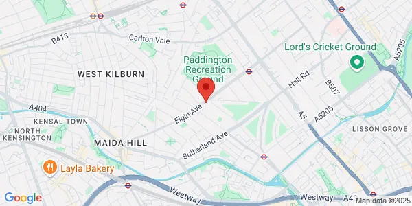 Map of 24 Elgin Court 164 Elgin Avenue London W9 2NU United Kingdom