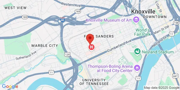 Map of 2001 Laurel Ave Ste 304 Knoxville, TN 37916