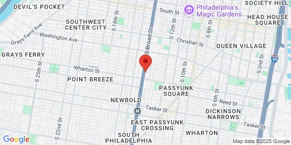 Map of 1217 S Broad St Philadelphia, PA 19147