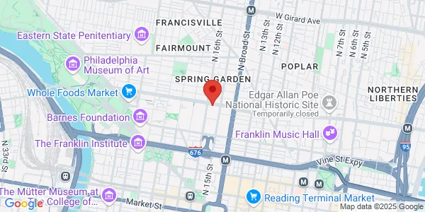 Map of 1500 Spring Garden St Ste R105 Philadelphia, PA 19130