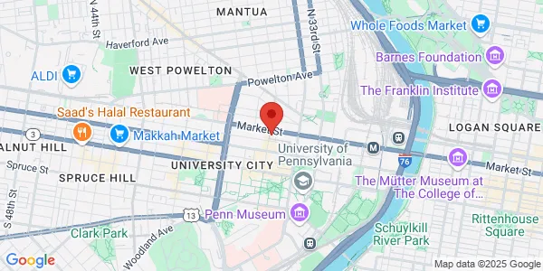 Map of 3550 Market St Ste 102 Philadelphia, PA 19104