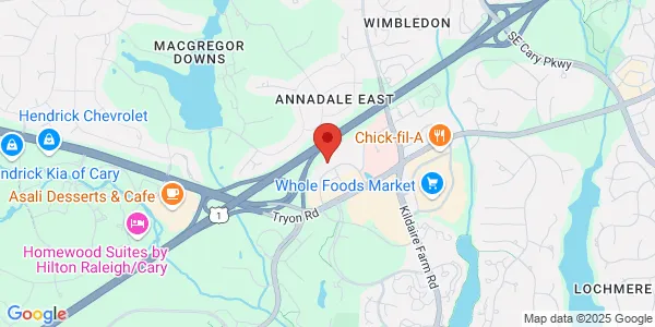 Map of 300 Ashville Ave Ste 100 Cary, NC 27518