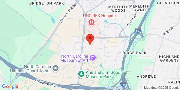 Map of 2301 Rexwoods Dr Ste 116B Raleigh, NC 27607