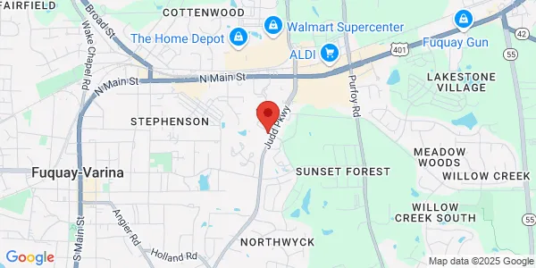 Map of 231 N Judd Pkwy NE Fuquay-Varina, NC 27526