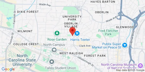 Map of 601 Oberlin Rd Raleigh, NC 27605