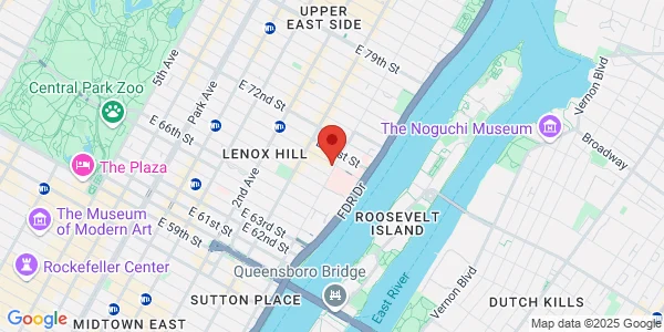 Map of 1305 York Ave Fl 3 New York, NY 10021