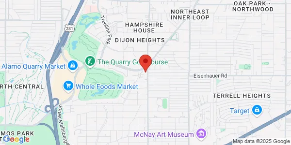 Map of 7407 Broadway San Antonio, TX 78209