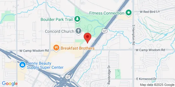 Map of 3107 W. Camp Wisdom Rd. Suite 170 Dallas, TX 75237