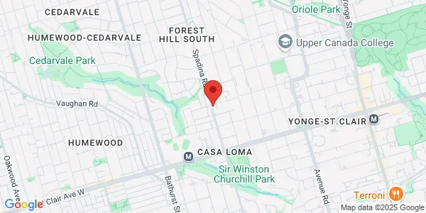 Map of 413 Spadina Road Toronto, ON M5P 2W1 Canada