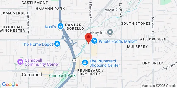 Map of 1645 S Bascom Ave Ste 7 Campbell, CA 95008