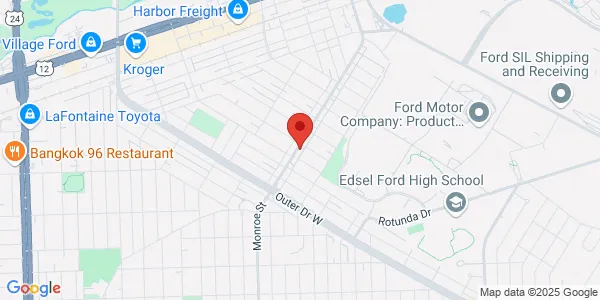 Map of 2421 Monroe St Ste 102 Dearborn, MI 48124