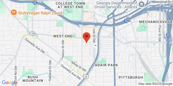 Map of 868 York Ave SW Atlanta, GA 30310