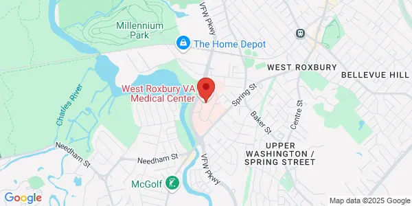 Map of 1400 Vfw Pkwy West Roxbury, MA 02132